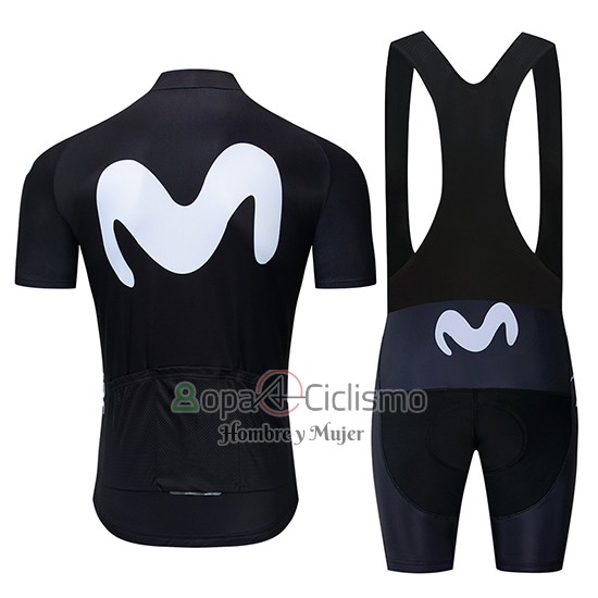 Movistar Ropa Ciclismo Culotte Corto 2019 Mangas Cortas Negro